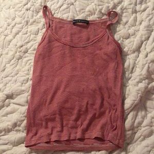 Red/White Crop Tank Top